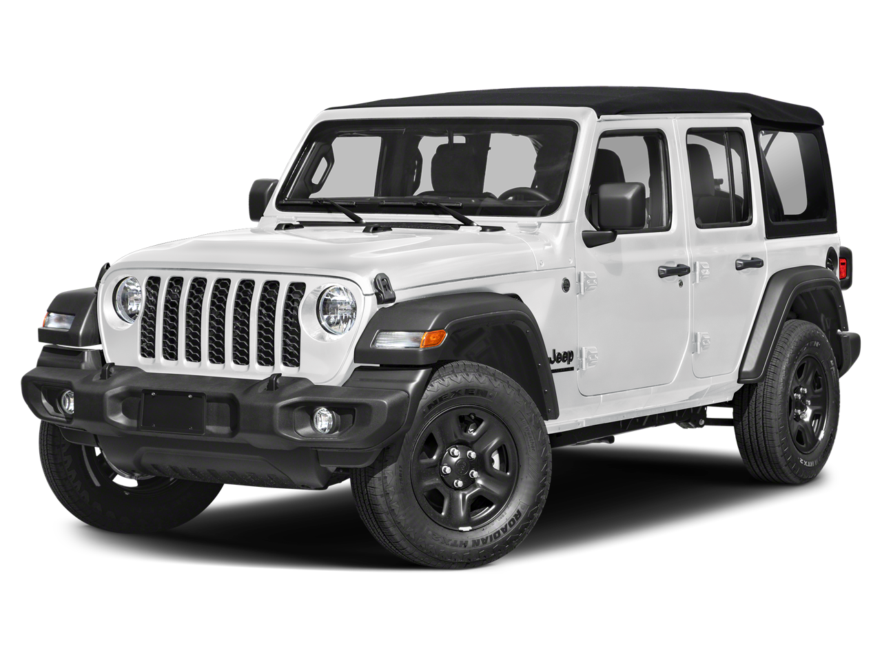 2025 Jeep Wrangler Rubicon X in Bright White Clearcoat — front three-quarter view