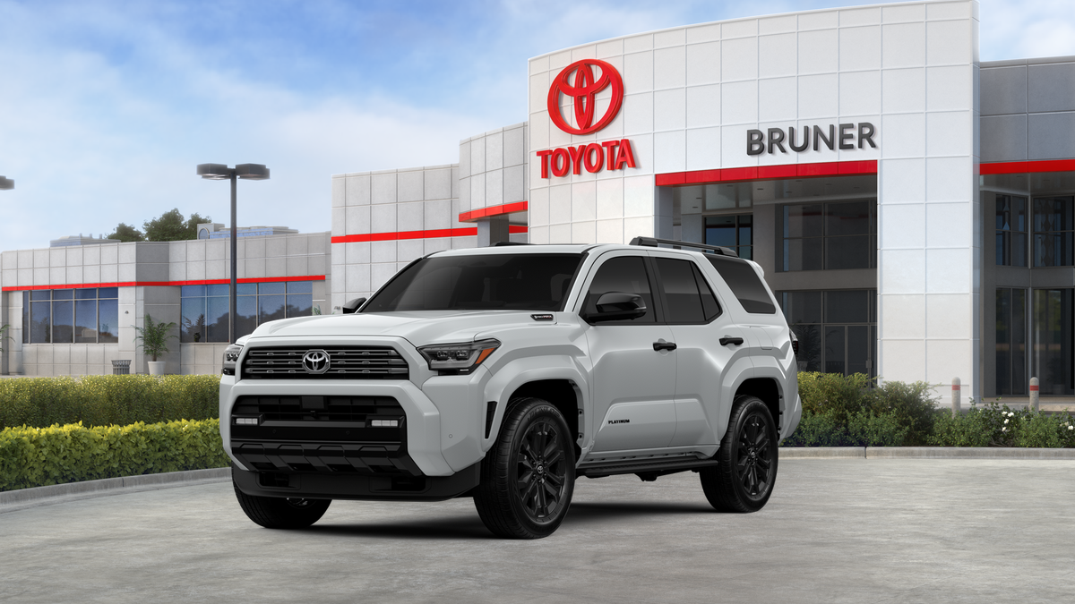 2026 Toyota 4Runner i-FORCE MAX Platinum in Wind Chill Pearl — front three-quarter view