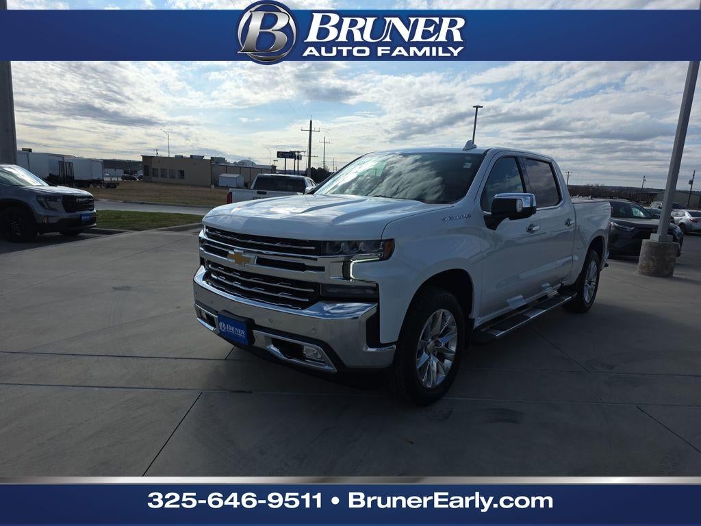 2022 Chevrolet Silverado LTZ in Summit White — front three-quarter view