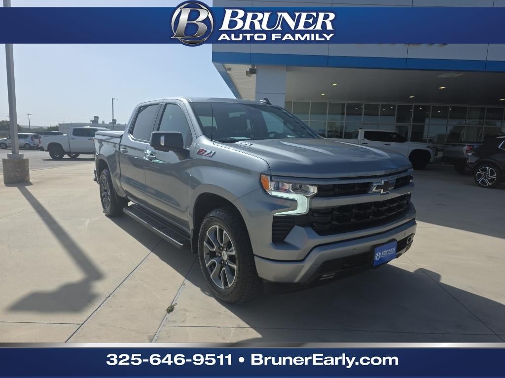 2025 Chevrolet Silverado RST in Sterling Gray Metallic — front three-quarter view