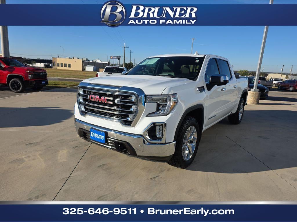 2020 GMC Sierra SLT in Summit White — front three-quarter view