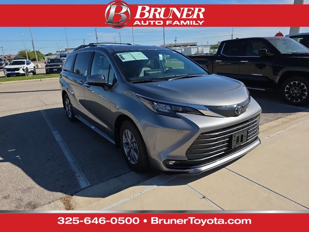 2026 Toyota Sienna XLE in Heavy Metal — front three-quarter view