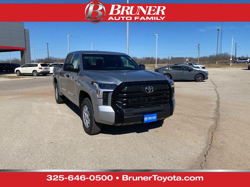 2025 Toyota Tundra SR in Celestial Silver Metallic — front three-quarter view