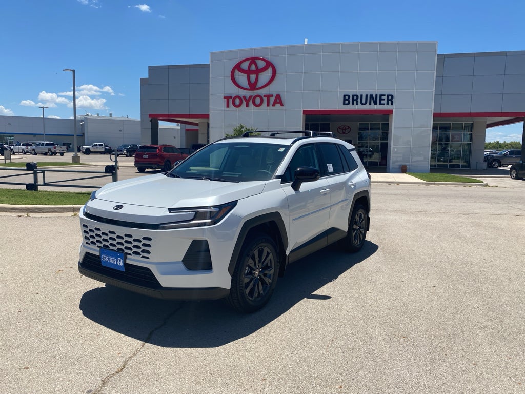 2026 Toyota RAV4 XLE Premium in Wind Chill Pearl — front three-quarter view