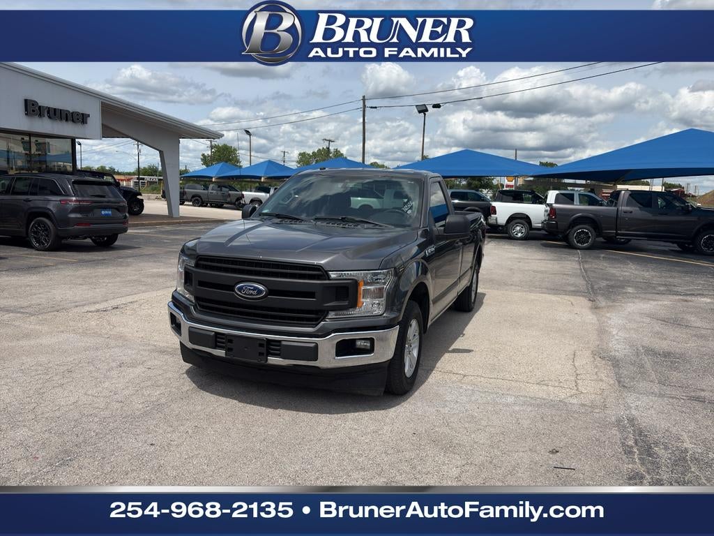 2019 Ford F-150 XL in Magnetic Metallic — front three-quarter view
