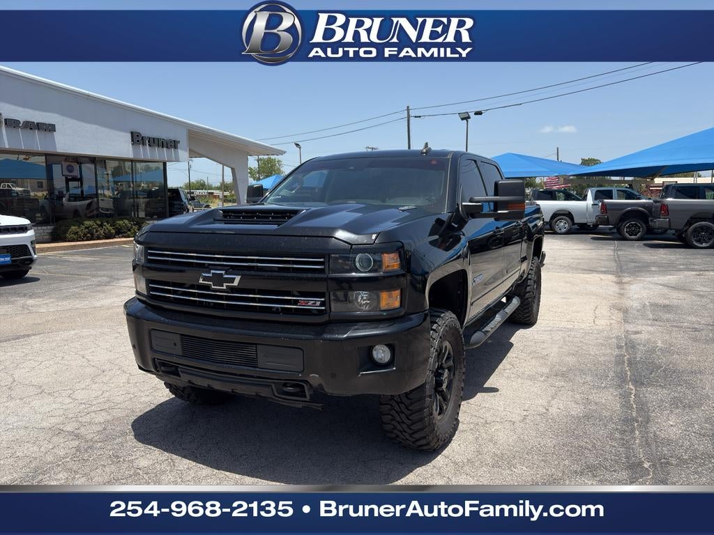 2018 Chevrolet Silverado 2500HD LTZ in Black — front three-quarter view